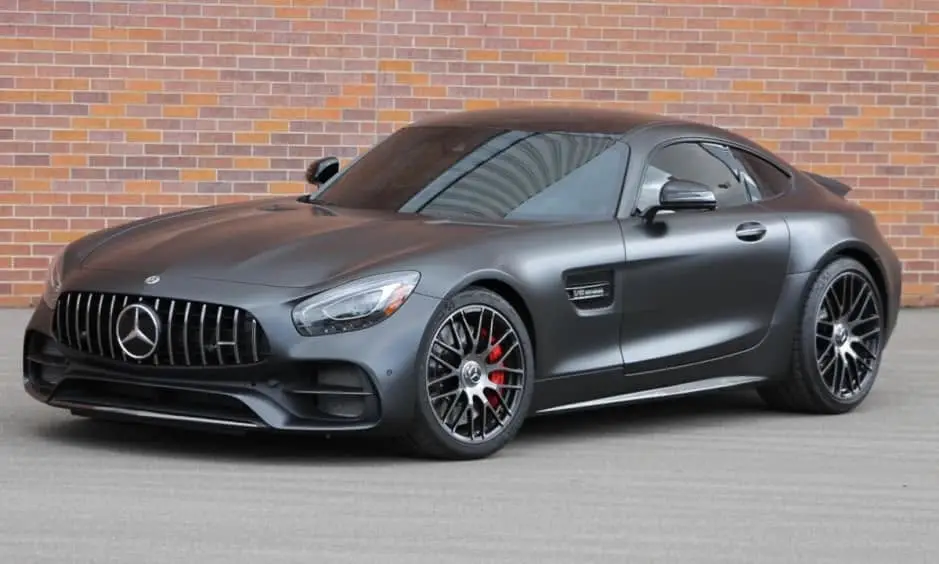 Mercedes-AMG GT sports car in for specialist service at Valette Auto Repair