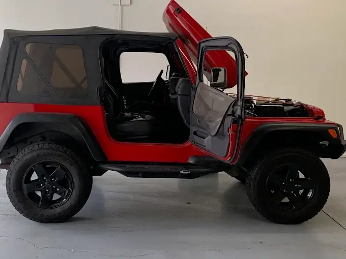 Jeep Wrangler receiving suspension and mechanical repair in Chandler, Arizona
